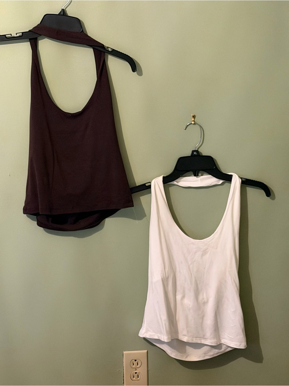 Pink Rose Women's Tank Tops in White and Brown